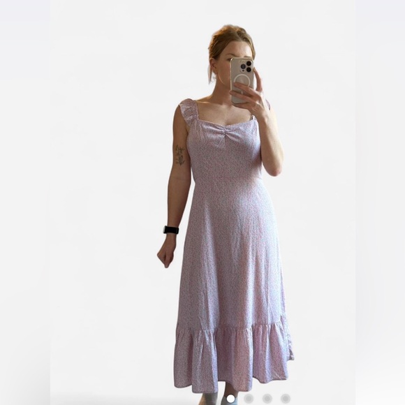 Lulus floral print ruffled mini dress - Picture 1 of 4